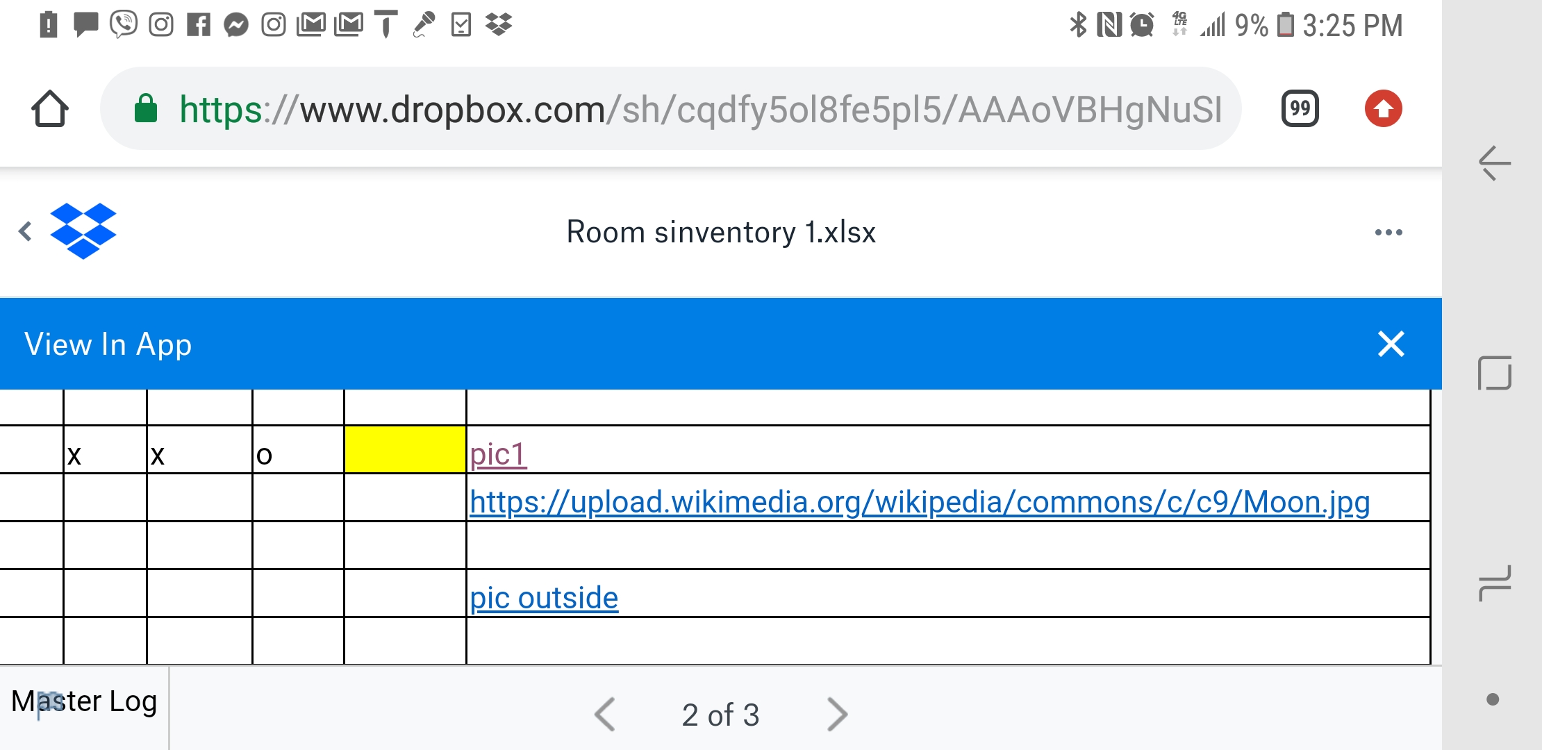 Dropbox совместное редактирование excel