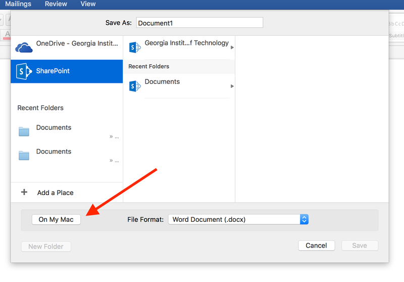 Add Dropbox As A Place In Office