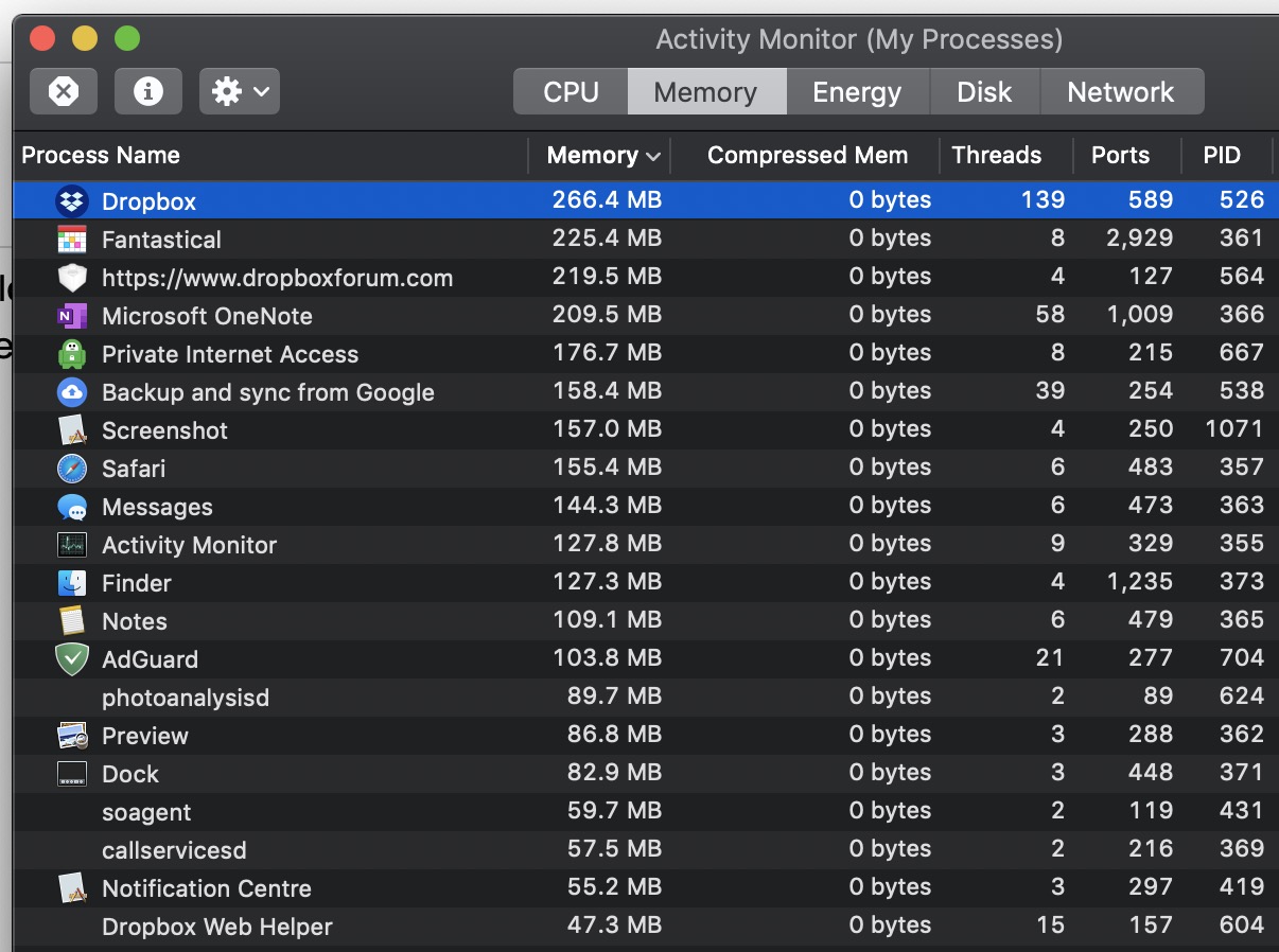 Dropbox Using High Amount Of Ram Memory Page 2 Dropbox Community