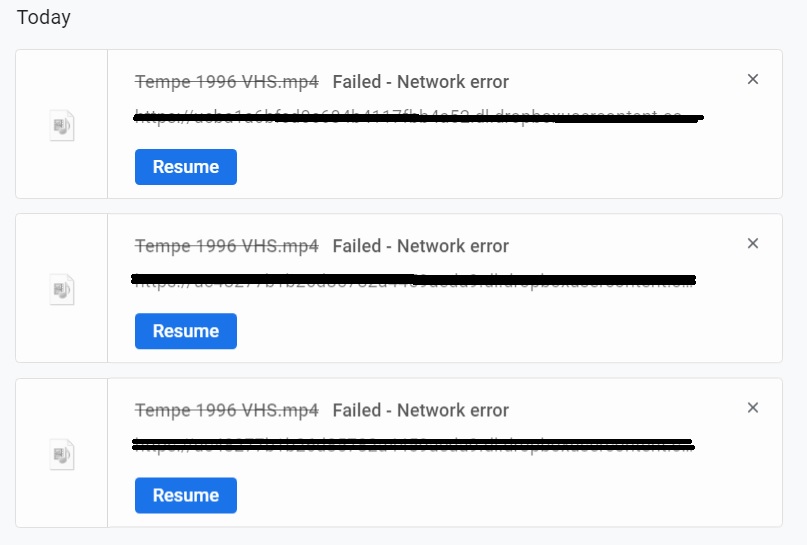 Dropbox failed network error blizzard