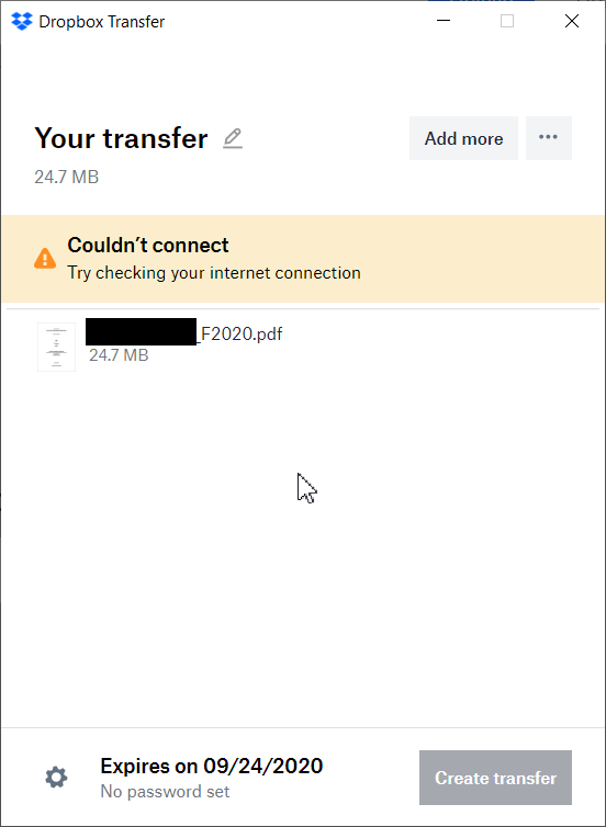 Dropbox Transfer Says Couldn T Connect Dropbox Community