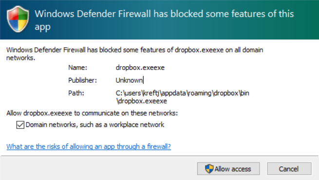 Firewall blocking dropbox.exeexe - The Dropbox Community