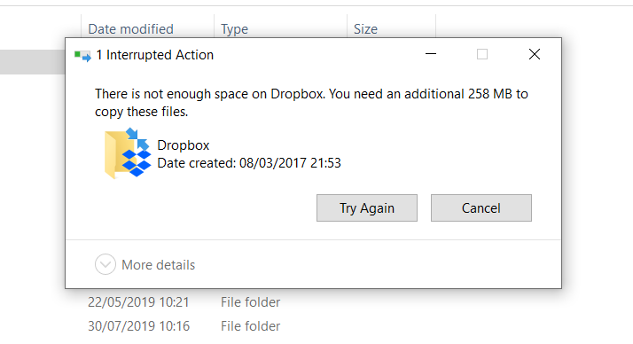 Dropbpox error message.png
