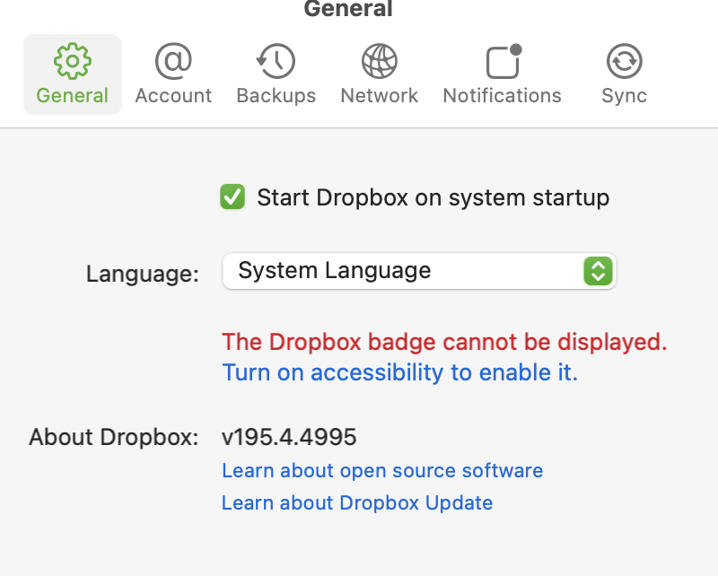 Dropbox desktop app not opening or syncing on MacO... The Dropbox