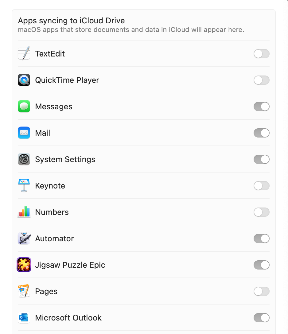 Apps Syncing to iCloud Drive Top.png