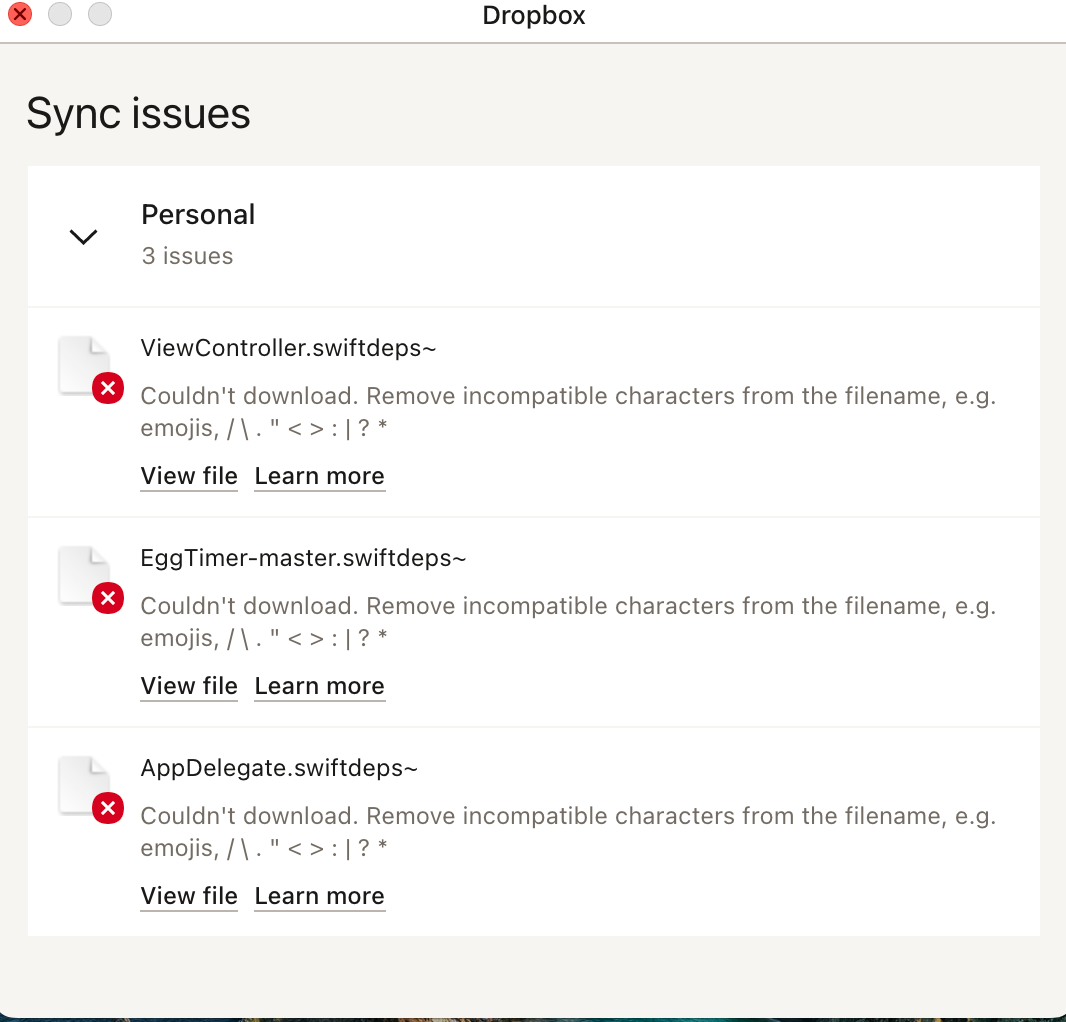 Sync Error