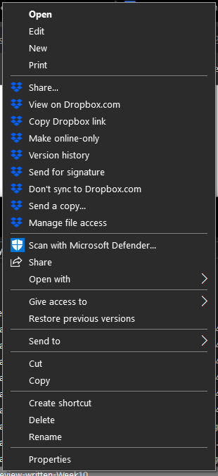 Dropbox context menu screenshot.png